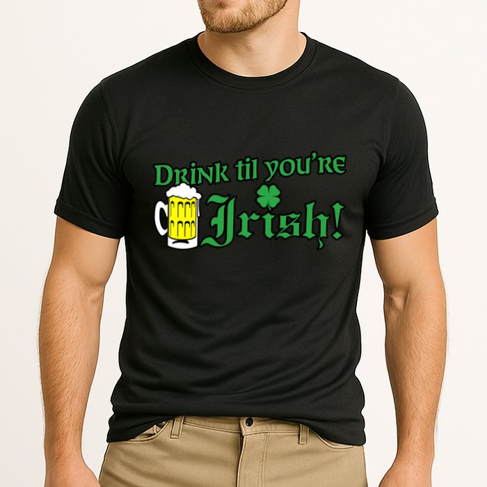 Drink Til' Your Irish Beer Pitcher St. Patrick's Day Performance Shirt