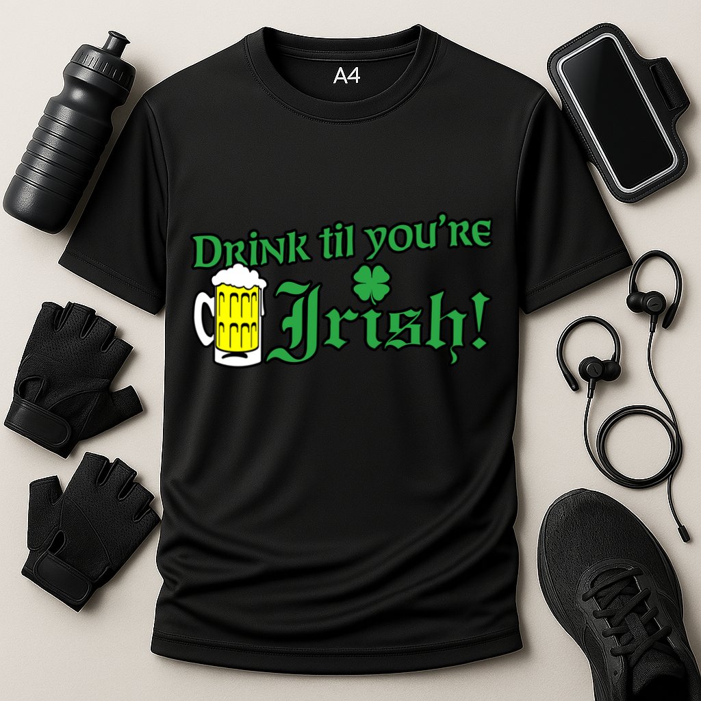 Drink Til' Your Irish Beer Pitcher St. Patrick's Day Performance Shirt