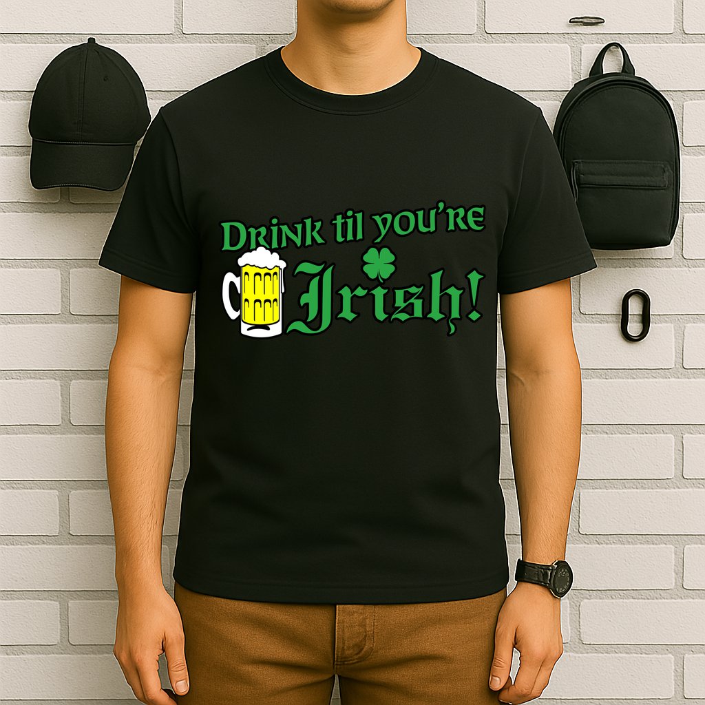 Drink Til' Your Irish Beer Pitcher St. Patrick's Day T-Shirt