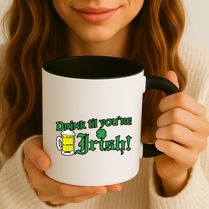 Drink Til' Your Irish Beer Pitcher St. Patrick's Day Mug