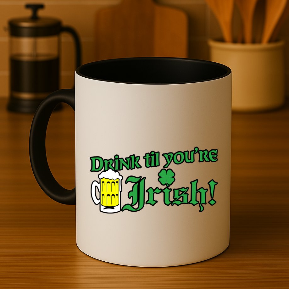 Drink Til' Your Irish Beer Pitcher St. Patrick's Day Mug