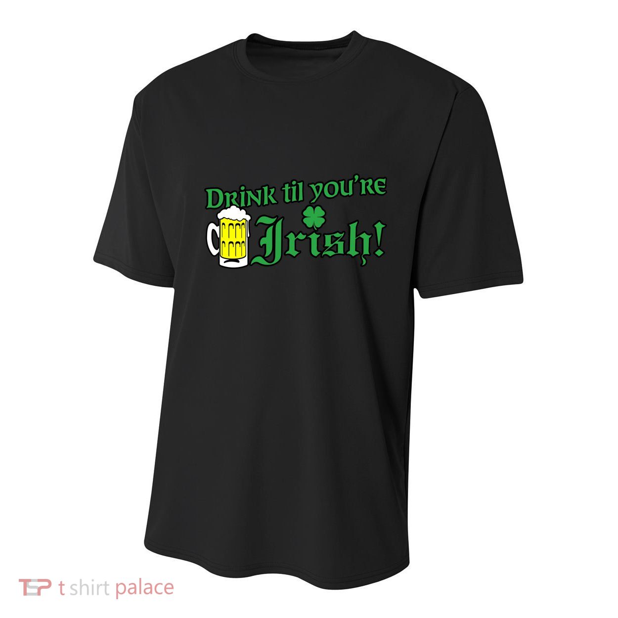 Drink Til' Your Irish Beer Pitcher St. Patrick's Day Youth Performance Sprint T-Shirt