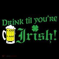 Drink Til' Your Irish Beer Pitcher St. Patrick's Day Pom Pom 12in Knit Beanie