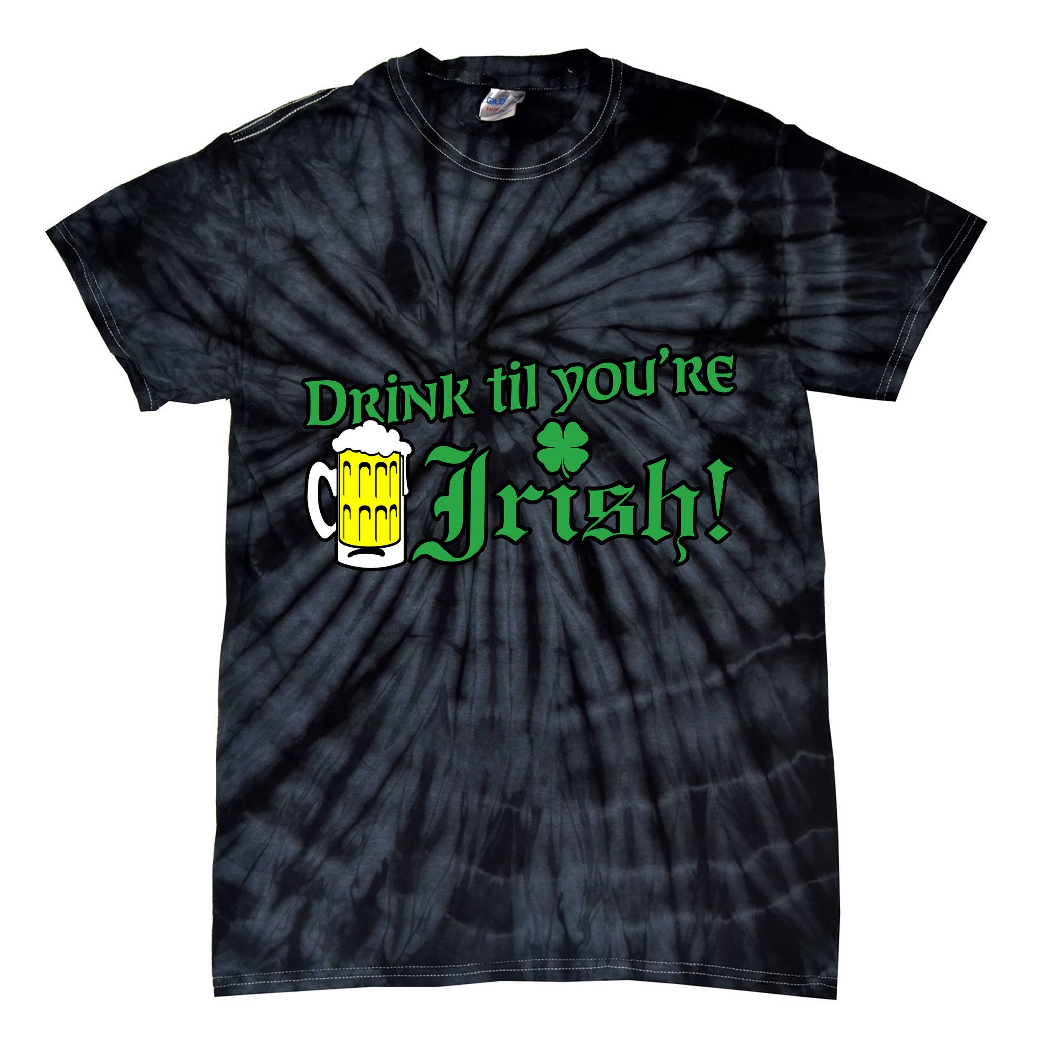 Drink Til' Your Irish Beer Pitcher St. Patrick's Day Tie-Dye T-Shirt
