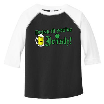 Drink Til' Your Irish Beer Pitcher St. Patrick's Day Toddler Fine Jersey T-Shirt