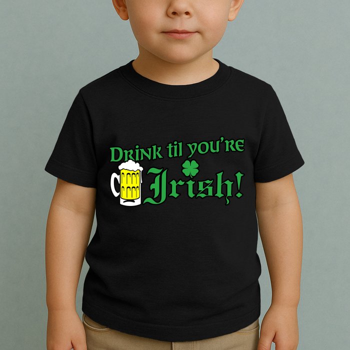 Drink Til' Your Irish Beer Pitcher St. Patrick's Day Toddler T-Shirt