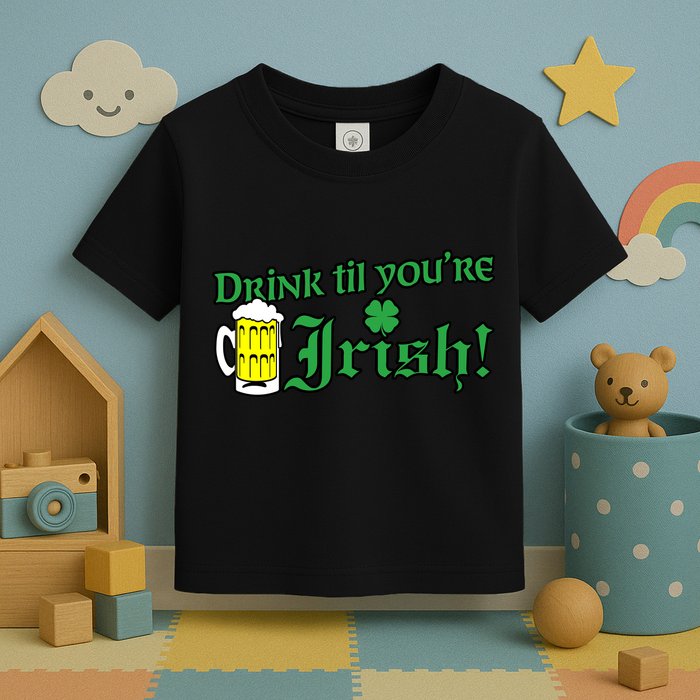 Drink Til' Your Irish Beer Pitcher St. Patrick's Day Toddler T-Shirt
