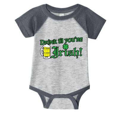 Drink Til' Your Irish Beer Pitcher St. Patrick's Day Infant Baby Jersey Bodysuit