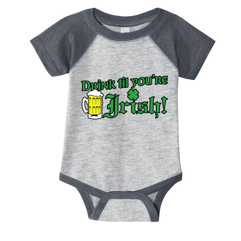 Drink Til' Your Irish Beer Pitcher St. Patrick's Day Infant Baby Jersey Bodysuit