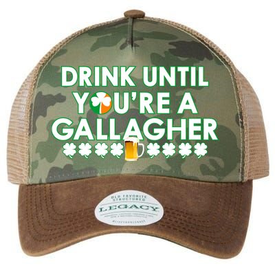 Drink Until You Are A Gallagher Funny St. Patrick's Day Legacy Tie Dye Trucker Hat