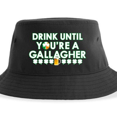 Drink Until You Are A Gallagher Funny St. Patrick's Day Sustainable Bucket Hat