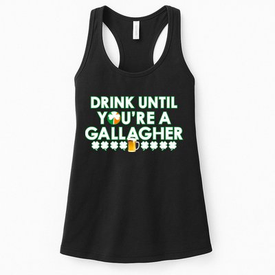 Drink Until You Are A Gallagher Funny St. Patrick's Day Womens Tank Top