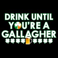 Drink Until You Are A Gallagher Funny St. Patrick's Day Cropped Pullover Crew