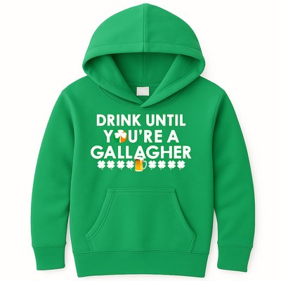 Drink Until You Are A Gallagher Funny St. Patrick's Day Kids Hoodie