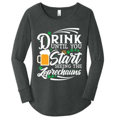 Drink Until You Start Seeing Leprechauns Women's Perfect Tri Tunic Long Sleeve Shirt