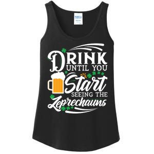 Drink Until You Start Seeing Leprechauns Ladies Essential Tank