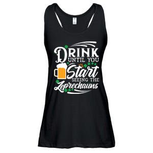 Drink Until You Start Seeing Leprechauns Ladies Essential Flowy Tank