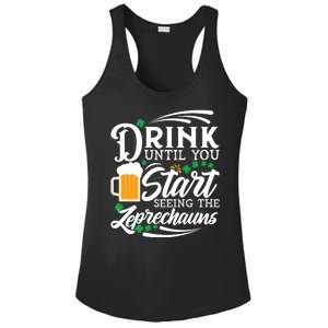 Drink Until You Start Seeing Leprechauns Ladies PosiCharge Competitor Racerback Tank