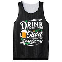 Drink Until You Start Seeing Leprechauns Mesh Reversible Basketball Jersey Tank
