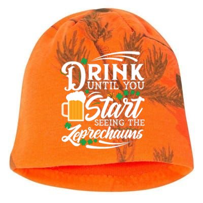 Drink Until You Start Seeing Leprechauns Kati - Camo Knit Beanie