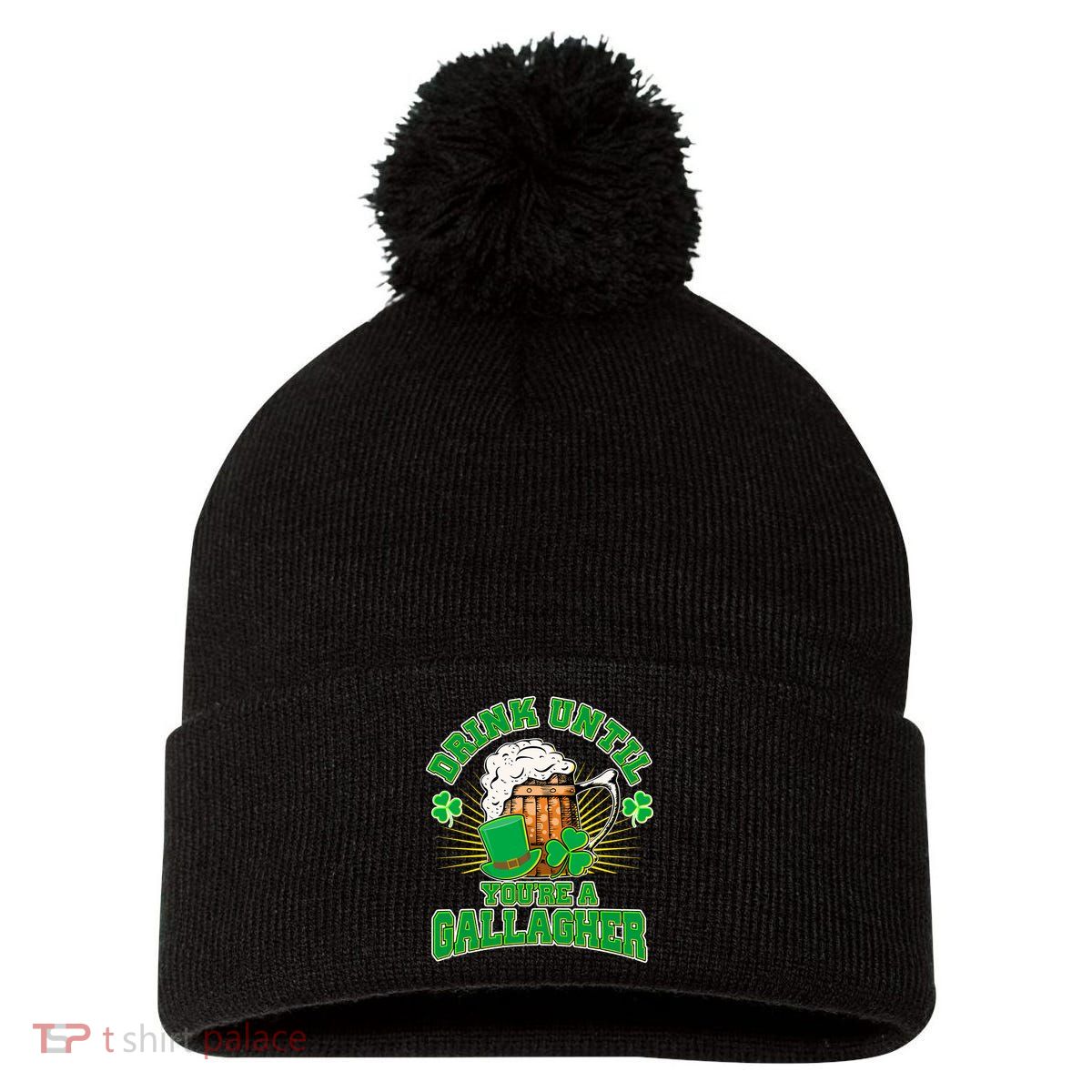 Drink Until You're A Gallagher Pom Pom 12in Knit Beanie