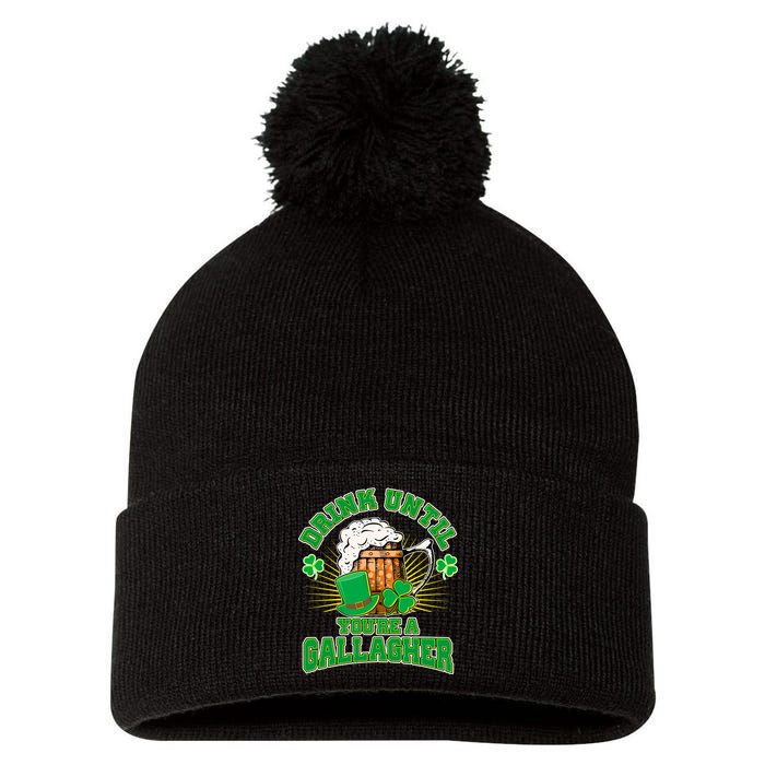 Drink Until You're A Gallagher Pom Pom 12in Knit Beanie