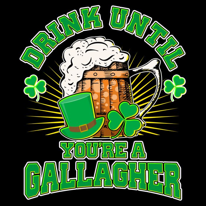 Drink Until You're A Gallagher Pom Pom 12in Knit Beanie