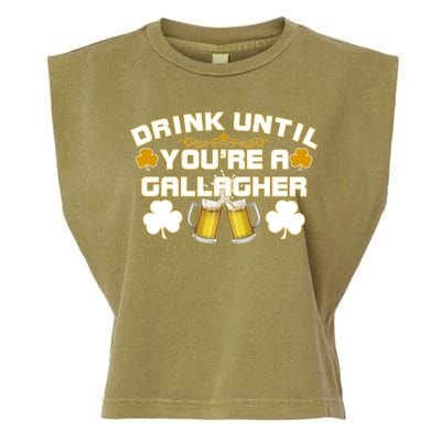 Drink Until You're a Gallagher Funny St. Patrick's Day Drinking Garment-Dyed Women's Muscle Tee