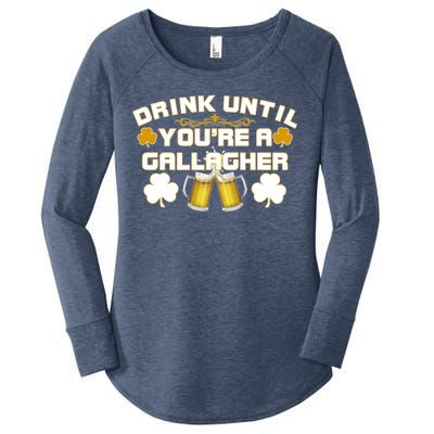 Drink Until You're a Gallagher Funny St. Patrick's Day Drinking Women's Perfect Tri Tunic Long Sleeve Shirt