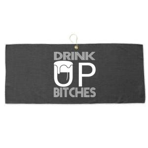 Drink Up Bitches Large Microfiber Waffle Golf Towel