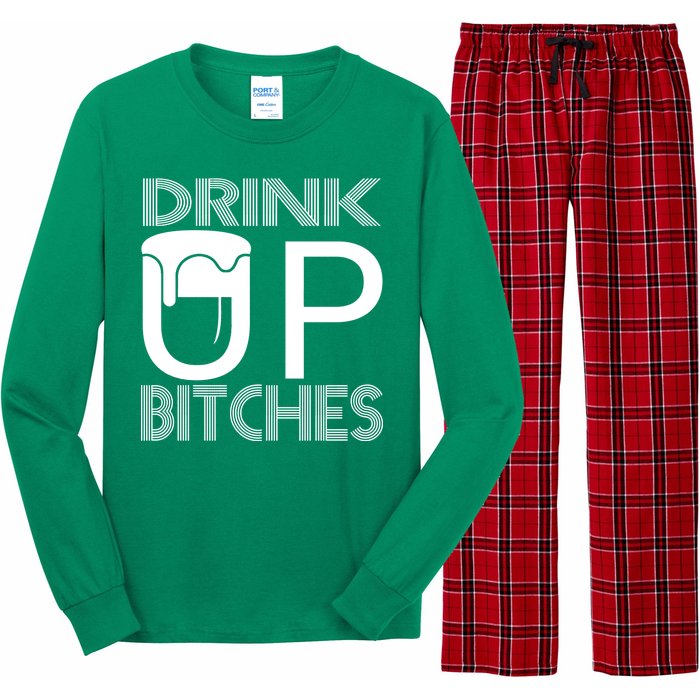 Drink Up Bitches Long Sleeve Pajama Set