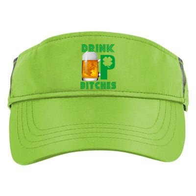 Drink Up Bitches Funny St. Patrick's Day Beer Drinking Adult Drive Performance Visor