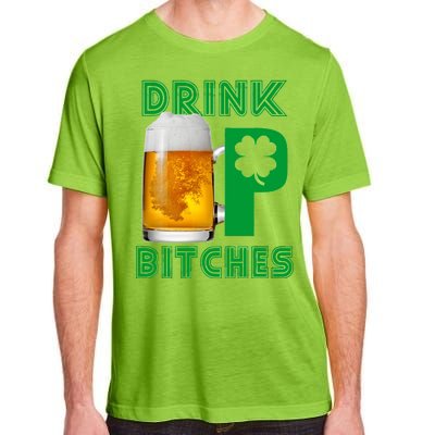 Drink Up Bitches Funny St. Patrick's Day Beer Drinking Adult ChromaSoft Performance T-Shirt