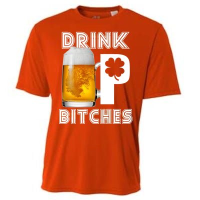 Drink Up Bitches Funny St. Patrick's Day Beer Drinking Cooling Performance Crew T-Shirt