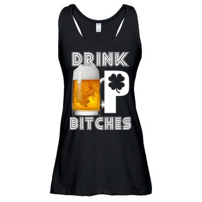 Drink Up Bitches Funny St. Patrick's Day Beer Drinking Ladies Essential Flowy Tank