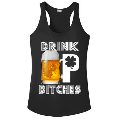Drink Up Bitches Funny St. Patrick's Day Beer Drinking Ladies PosiCharge Competitor Racerback Tank