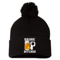 Drink Up Bitches Funny St. Patrick's Day Beer Drinking Pom Pom 12in Knit Beanie