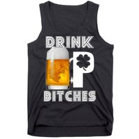 Drink Up Bitches Funny St. Patrick's Day Beer Drinking Tank Top