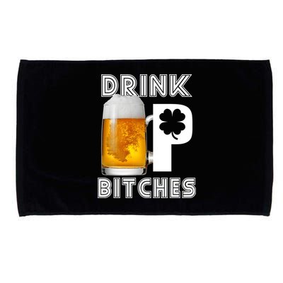 Drink Up Bitches Funny St. Patrick's Day Beer Drinking Microfiber Hand Towel