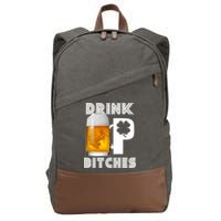 Drink Up Bitches Funny St. Patrick's Day Beer Drinking Cotton Canvas Backpack