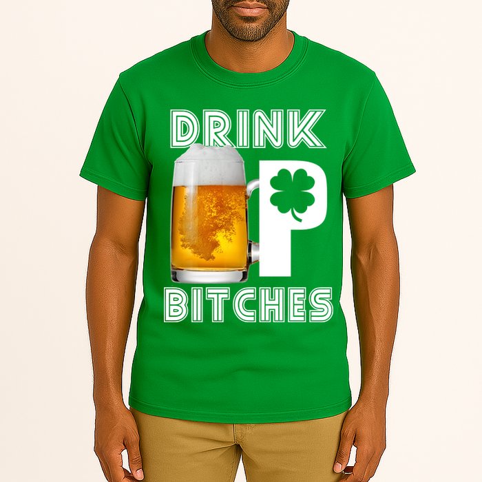 Drink Up Bitches Funny St. Patrick's Day Beer Drinking Tall T-Shirt