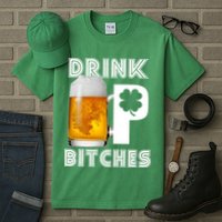 Drink Up Bitches Funny St. Patrick's Day Beer Drinking Tall T-Shirt