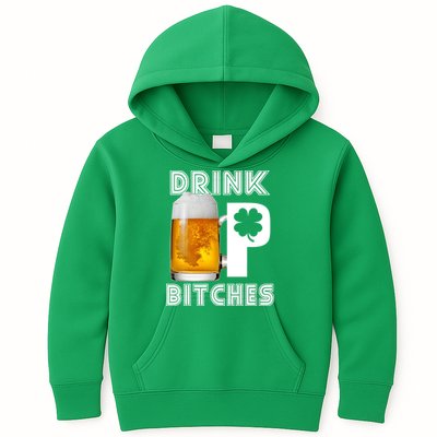 Drink Up Bitches Funny St. Patrick's Day Beer Drinking Kids Hoodie
