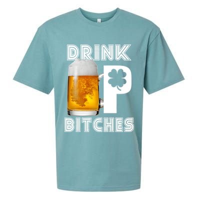 Drink Up Bitches Funny St. Patrick's Day Beer Drinking Sueded Cloud Jersey T-Shirt