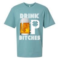 Drink Up Bitches Funny St. Patrick's Day Beer Drinking Sueded Cloud Jersey T-Shirt