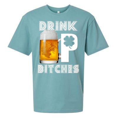 Drink Up Bitches Funny St. Patrick's Day Beer Drinking Sueded Cloud Jersey T-Shirt