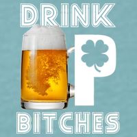 Drink Up Bitches Funny St. Patrick's Day Beer Drinking Sueded Cloud Jersey T-Shirt