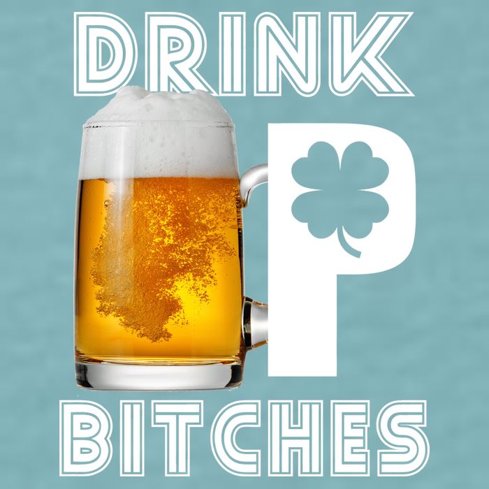 Drink Up Bitches Funny St. Patrick's Day Beer Drinking Sueded Cloud Jersey T-Shirt