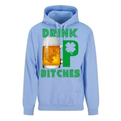 Drink Up Bitches Funny St. Patrick's Day Beer Drinking Unisex Surf Hoodie