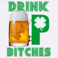 Drink Up Bitches Funny St. Patrick's Day Beer Drinking Garment-Dyed Sweatshirt